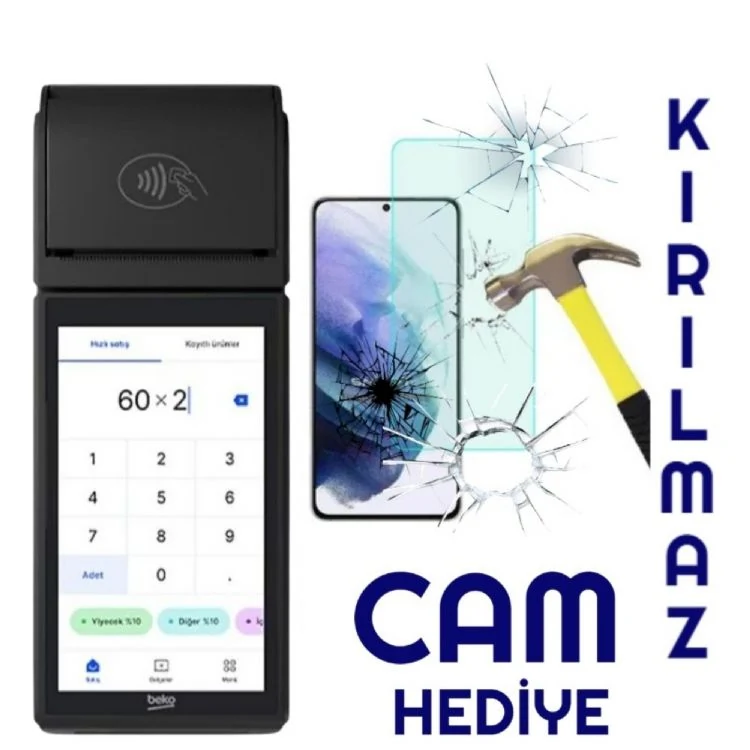 BEKO X30 TR Android Yazarkasa POS Kırılmaz Cam Hediye