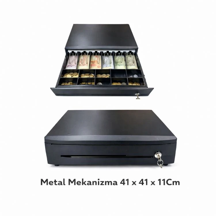 DBPOS CM Para Çekmecesi 5 gözlü Metal Alt Tabla 41 x 41 x 11 Cm