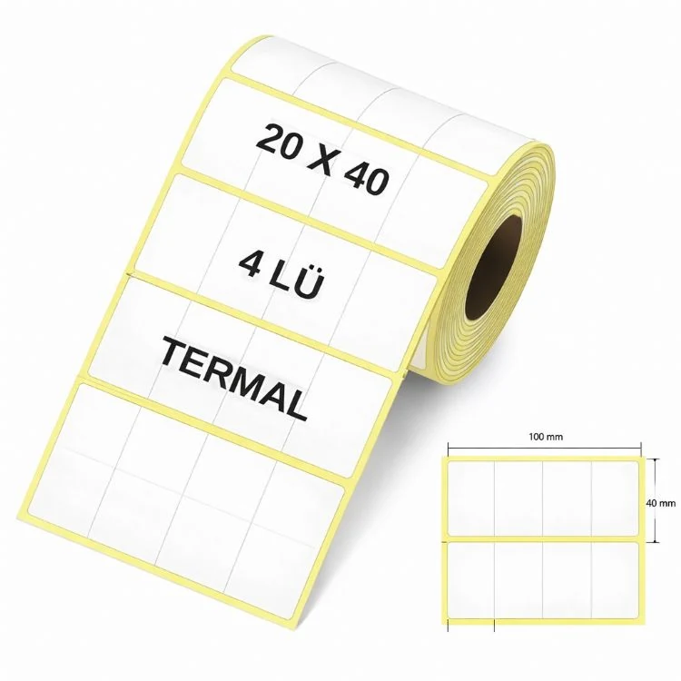 Etiket 20 X 40 Termal 4000 Adet 4 lü