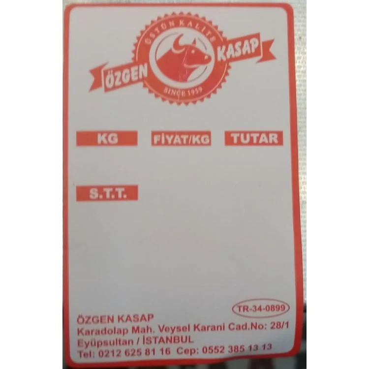 Etiket 90 x 58 350 Li Lamine Termal Baskılı 1 adet