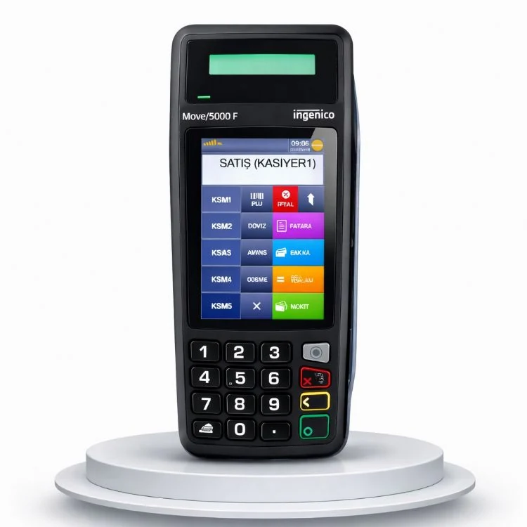 İNGENİCO Move 5000 F Yeni Nesil Pos yazarkasa Kırılmaz Cam Hediye