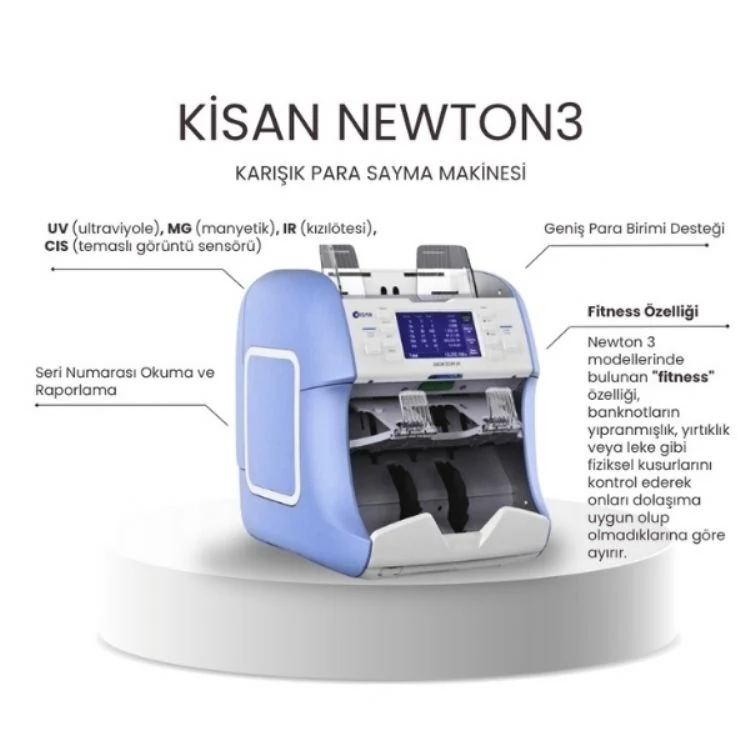 KISAN Newton3 Karışık Para Sayma Makinesi