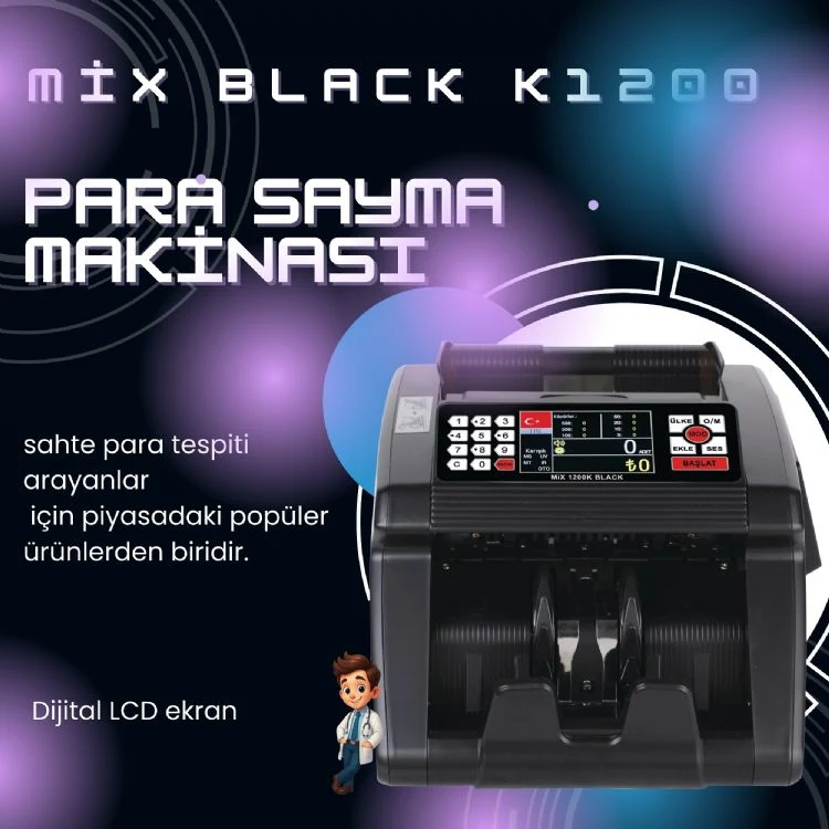 Mix 1200 K TL / Euro Para Sayma Makinesi 2 Ülke