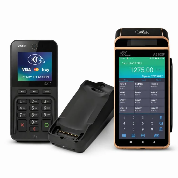 PAX A910SF Android YazarkasaPOS + S210 Pinpad +B910sf İletişim ve Şarj Ünitesi