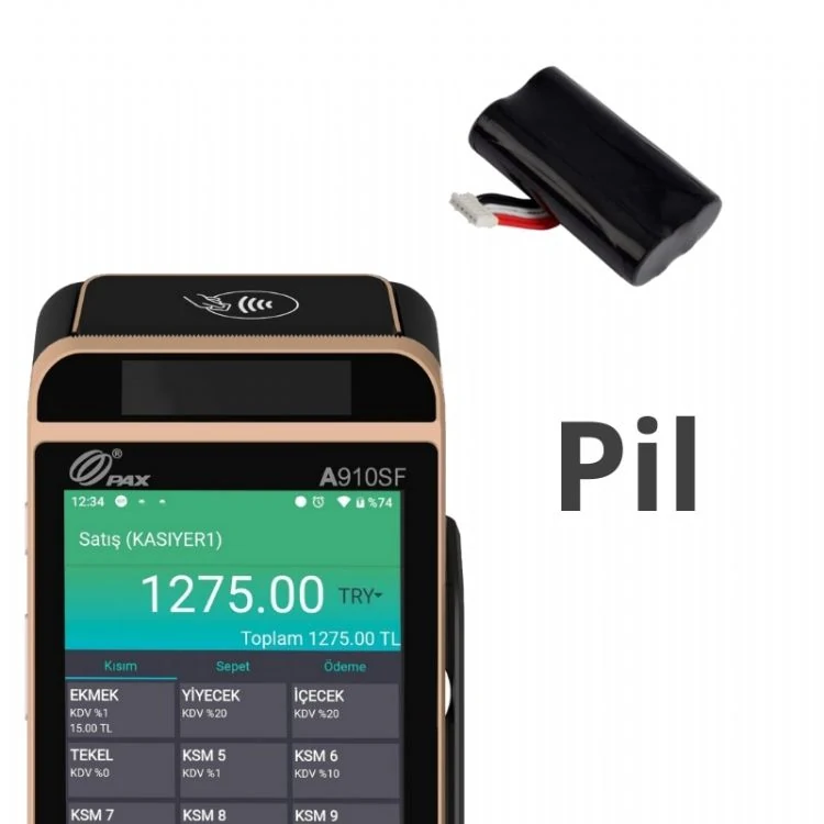 PAX A910SF Uyumlu Lityum Pil