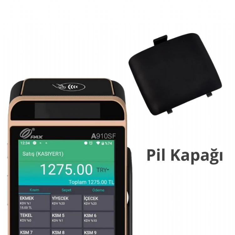 PAX A910sf Uyumlu B910sf Pil Kapağı