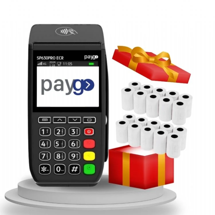 PAYGO Sp630 Pro ECR 4G Yeni Nesil Yazarkasa Pos Mobil 20 Rulo Hediye