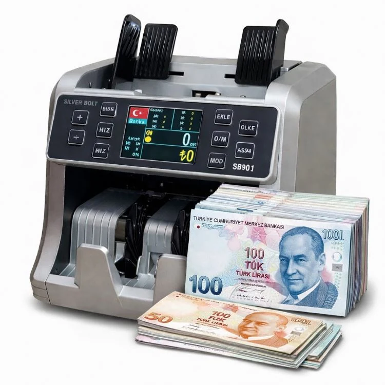 SILVER Bolt SB90 / TL- Euro Üsten beslemeli Kağıt Para Sayma Makinesi