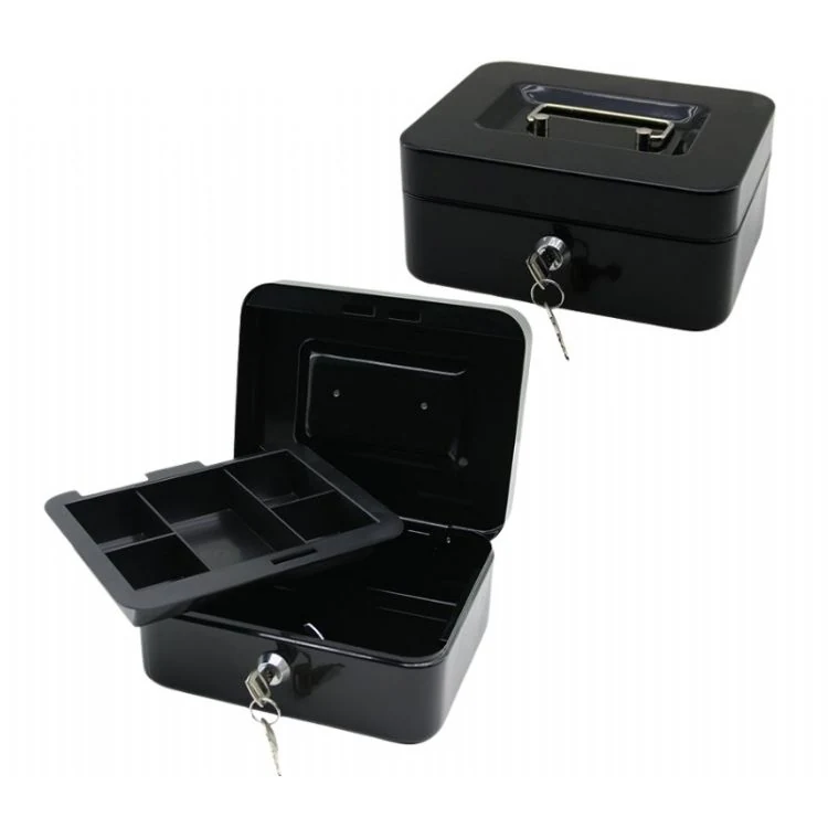Yuma YM-803 Anahtarlı Metal Para ve Değerli Eşya Kutusu (15.2x11.8x8 cm)